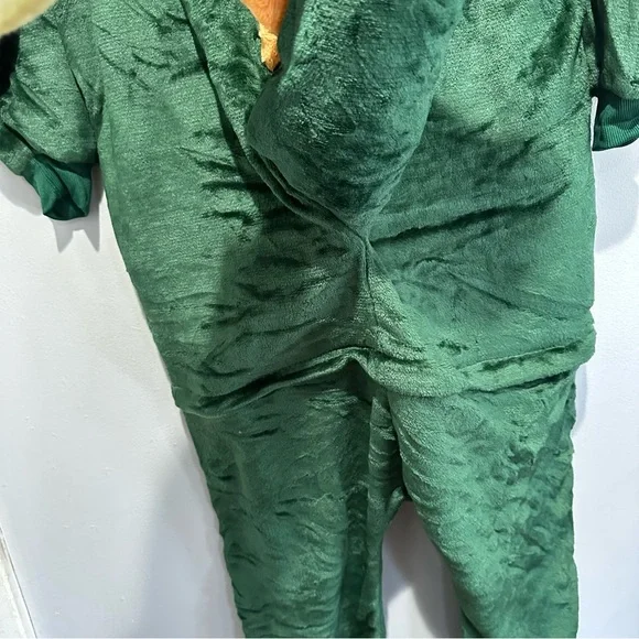 Green Dinosaur Onesie Costume Cosplay Cozy Size Medium - Picture 12 of 14